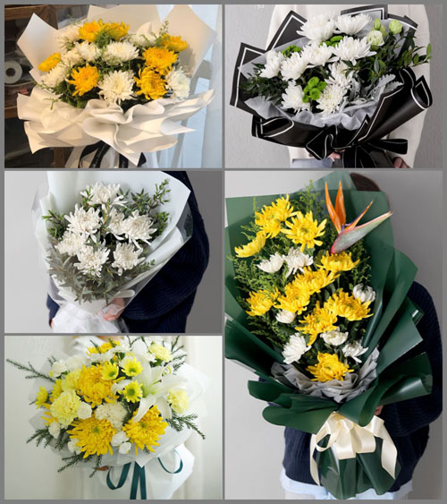 山东青岛莱西市院上镇段家许村白事花束代送